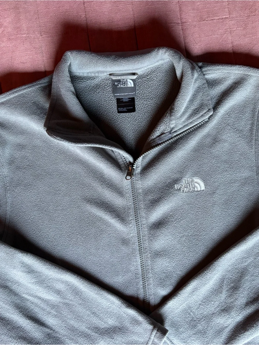 The North Face Glacier Fleece Jacket- Men’s Size Medium- Light Grey